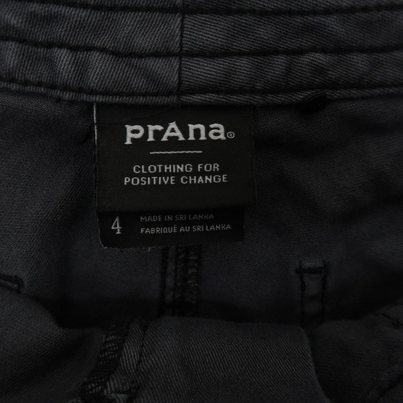 prAna Sancho Slim Pants Womens 4 Washed Gray Stretch Organic Cotton Bootcut - Picture 8 of 10